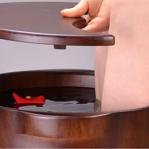 Cubeta de baño para pies de madera con tapa miniatura 6