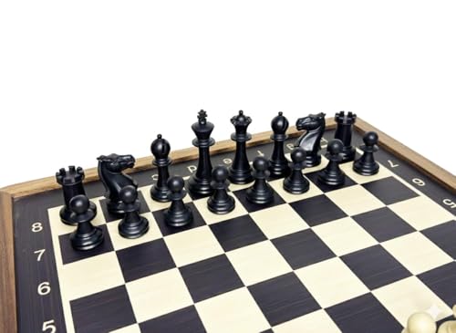 Image of PALM ROYAL HANDICRAFTS 18 x 18 inches Non-Magnetic Flat Printed Wooden Chess Board Set with 32 Chessmen for Kids and Adults Storage Bag Available 18 x 18 Inches.