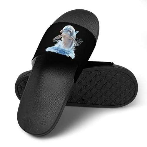 Cute Dolphin House Sandals Non-Slip Bathroom Slippers Beach Summer Shoes for Men Women4