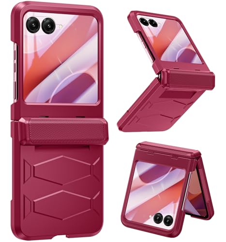 Coque Motorola Razr 2026 Verre Trempé Écran Coupe Ajustée Rose Rouge