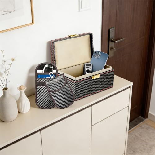Set elegante para auto con caja y dos estuches protectores miniatura 5