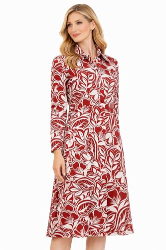 Image of Midi Dress for Women | Rayon A-Line Dress with Pockets | Casual Western Dress for Women | Comfortable Everyday Wear