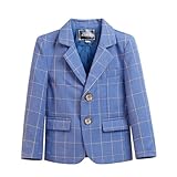 Boys Formal Blazers Plaid School Uniform Suit Jackets Long Sleeve Casual Sports Coat Outerwear for Kids 2-16 Years