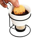 Generico Fonduetopf | Schmelztopf zum Schmelzen von Süßigkeiten – Schokoladenschale, für Butter, Käse, romantische Abende, Treffen, Weihnachten, Familie, Kaffee, Zuhause und Küche