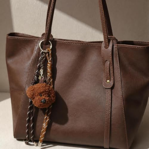 JWQFBC Sac Fourre-Tout Penntif Ours, Matériaux composites, fermeture éclair sécurisée, double bandoulière, poche téléphone portable, Sac a main, Noir (avec pendentif), Noir, 38 * 27 * 16 – vue 3