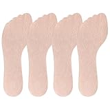 4 PCS Pigskin Non-Slip High Heel Inserts, Adhesive Barefoot Sandal Inserts for Dress Shoes/Flats/Open-Toe Sandals, for Inserts Arch Support/Shock & Sweat Absorption (5-8 Size)