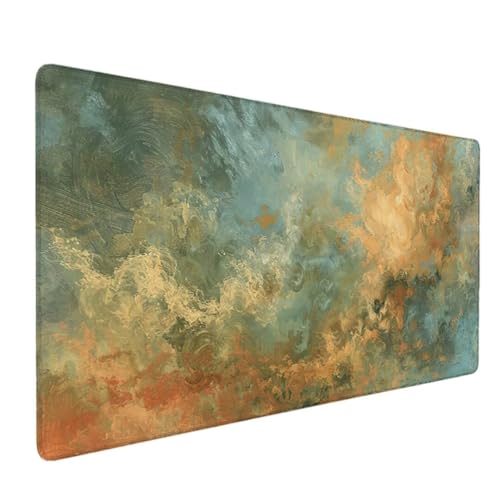 Tapis de Souris de Jeu en Tissu - Surface Exclusive Micro Tissée - Optimisé pour Les Capteurs de Jeu - Taille XXL 1000 x 500 x 3mm (Noir Nuage) Tapis de Souris Ergonomique, pour Gamer et Bureau 4-0X