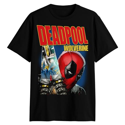 Marvel Deadpool Wolverine Magazine Front Back T-Shirt2