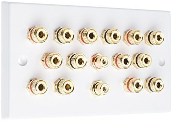 7 2 Suono Surround Altoparlante Piastra Muro con Oro Morsetti Presa Rca Saldatura Richiesto 7 2 Suono Surround Altoparlante Piastra Muro con Oro Morsetti Presa Rca Saldatura Richiesto