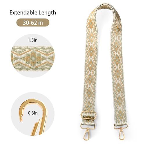 Image of Purse Straps Replacement Crossbody Straps for Purses,Wide Shoulder Strap for Bags Extender Guitar Straps for Handbags