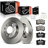 Frankberg 2x Bremsscheiben + 4x Bremsbeläge Hinterachse mit Bremsenschmiermittel Kompatibel mit A4 8E2 B6 1.8L-3.0L 2000-2004 Exeo 3R2 1.6L-2.0L 2009-2013 Replace# 8E0615601D