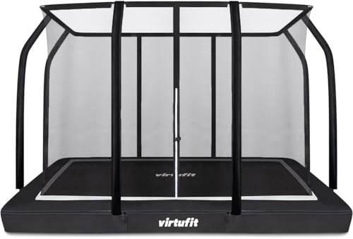 VirtuFit Premium Gartentrampolin Inground - Rechteckig - Outdoor mit Netz...