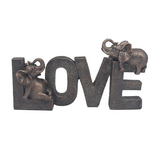The Leonardo Collection Tuskers Elephant Love Home Decor Figurines & Ornaments For Home & Office | Decorative Accessories Statues For Indoor & Outdoor | Lovely Gifts for Women & Men