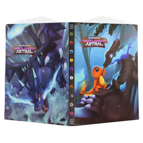 Album per Carte Pokemon Grande, Raccoglitore per Carte Pokemon 9 tasche, Album di Carte Collezionabili