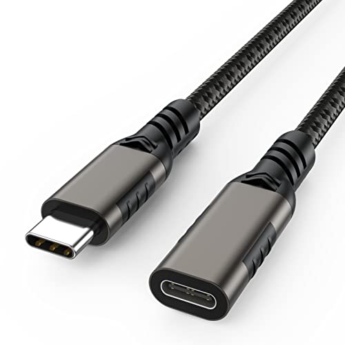 USB C Extension Cable 6.6ft, USB Type-C Male to Female Cord, [USB3.1 Gen2/10Gbps] Sync Transfer USB C Extender 100W/5A Fast Charging Compatible with MacBook,Laptop,Tablet,Mobile Phone and More
