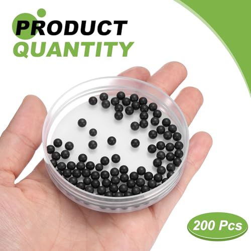 QUARKZMAN 200 Stück POM Kunststoff Lagerkugeln 316 45mm Feste Kunststoffkugeln G2 Präzision Polypropylen Mini Kugeln Schwarz