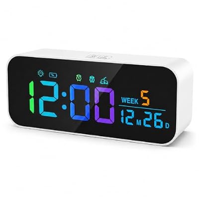 Cormyvo Sveglia Digitale da Comodino, Orologio da Tavolo avec Écran LED