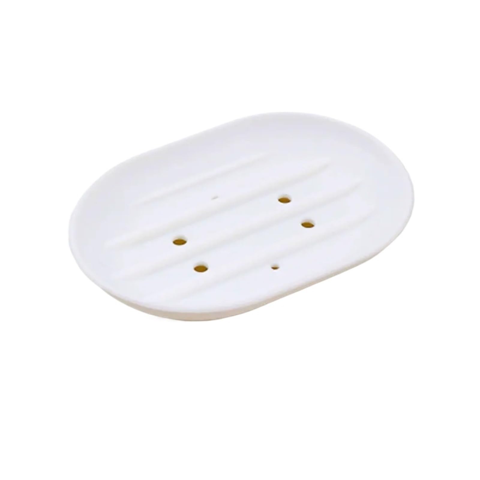3Pcs Silicone Bathroom Dish Home Shower Travel Hiking Holder Container Soapbox Soap Rack Flexible for Soap(White)