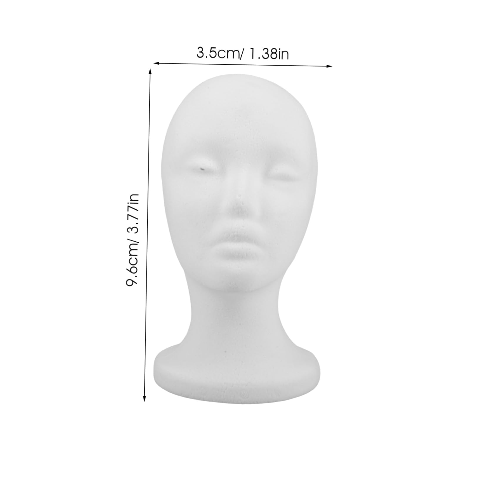 WOFASHPURET Foam Mannequin Head for Wig Display Lightweight Hair Model Holder for Hats and Accessories Durable Foam Head for Styling Wigs for Retail and Events