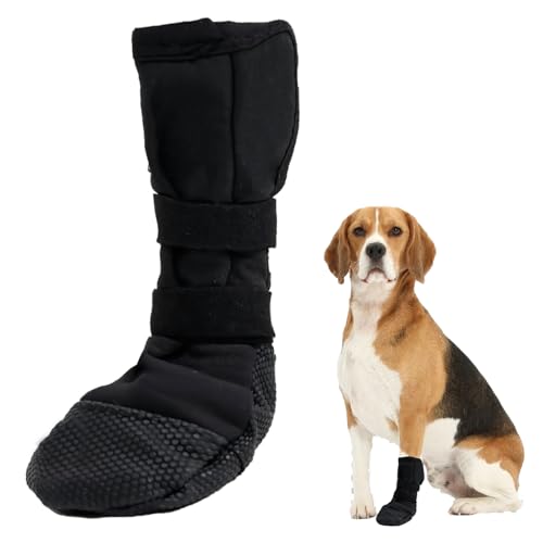 Wqafe Hundesocken,Pfotenschutz Hund Verletzung,Hunde Schuhe Verhindern Lecken,Strümpfe Verstellbaren,Hundeschuhe Wasserdicht,Weich,Biss,Socken für Hunde Nach Chirurgischen Eingriffen Wundschutz (S)