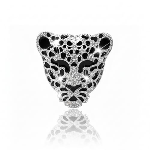 Image of Bling Rhinestone Leopard Head Car Air Freshener Vent Clip, Sparkly Cheetah Print Auto Decoration, Refillable Essential Oil Diffuser, Cute Car Accessories for Women