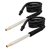 RAHVISH 2 Pack 60'' Hookah Hose with Brass Hookah Tip Silicone Pipe Smoke Hose EVA Handle and...