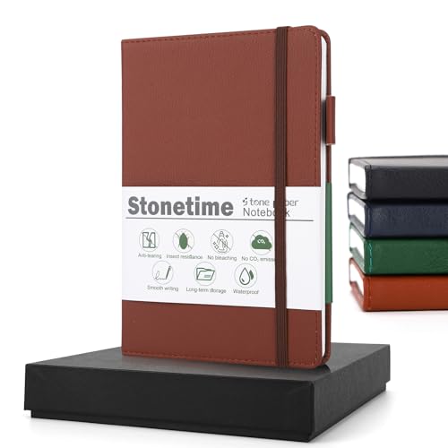 Stone Paper Notebook for Women Men, A5 Waterproof Notebook...