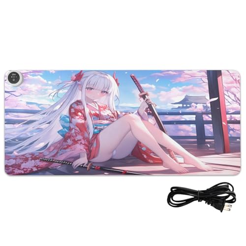 Tapis de souris chauffant en polyuréthane contre les mains gelées 80 x 33 cm