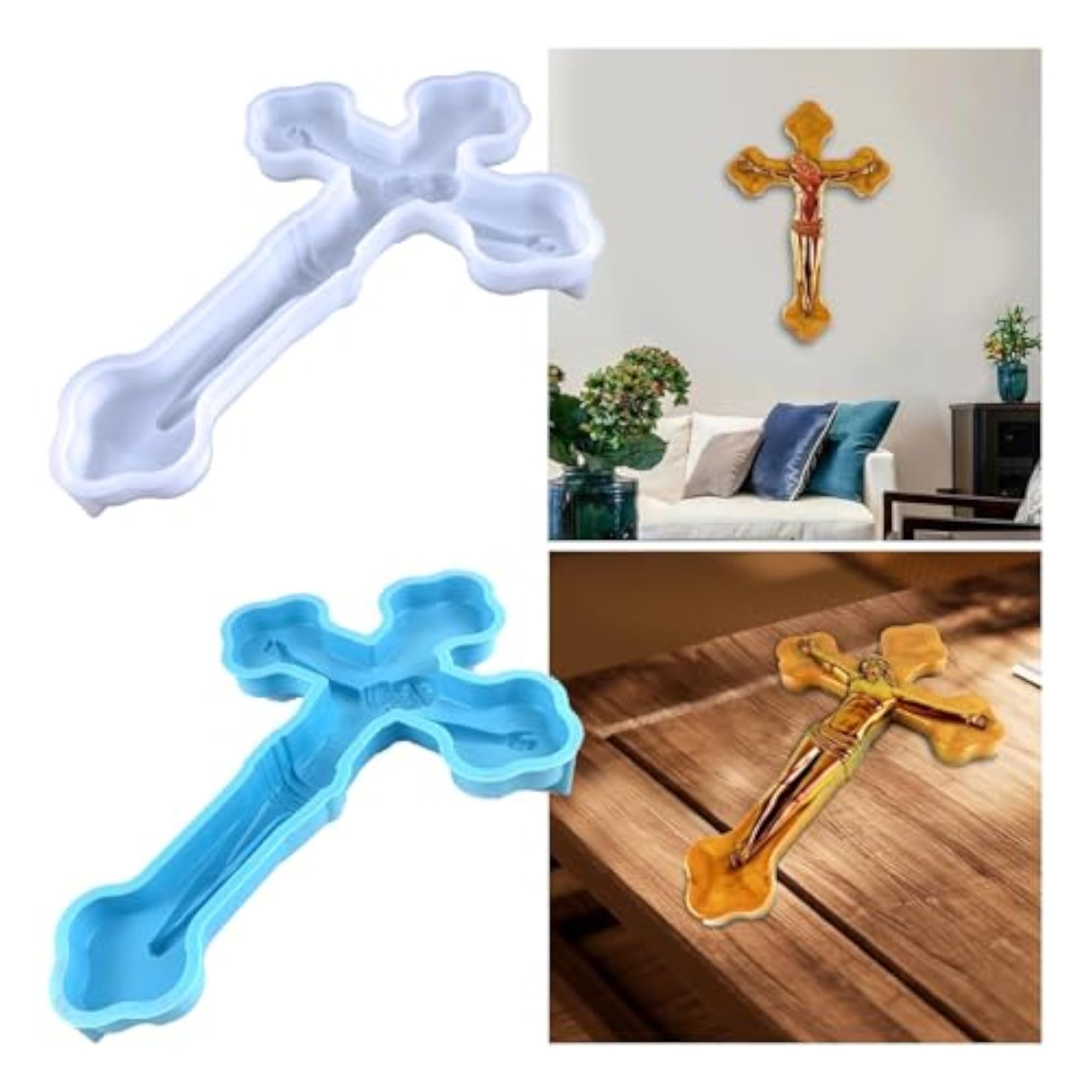 Cross Silicone Resin Mould for DIY Crafts