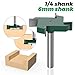 1/4inch 6mm Shank 4 Edge T Type Slotting Cutter Woodworking Tool Router Bits for Wood Industrial Grade Milling Cutter Slotting 1Pcs(6X40X6.35)