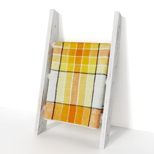 Blanket Ladder Wooden, Blanket Holder Rack Decorative Ladder, Rustic Farmhouse Ladder Shelf for The Living Room Bedroom Bathroom Home Decor