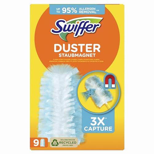 Swiffer Pliumeau Duster Attrape & Retient 9 Recharges Dépoussiérantes, Attrape