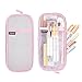 EEEkit Mesh Federmäppchen, Nylon Reißverschluss Federmäppchen Transparentes Federmäppchen Universelle Aufbewahrung Tasche für Reise Kosmetik Büromaterial (Rosa)