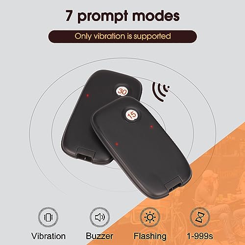 Retekess TD175P Restaurant Pager System Buzzers, Pagers for Restaurants, 3280 ft, Set with Vibration, Flashing and Buzzer, 30 Order Buzzers for Restaurant, Food Court, Firms