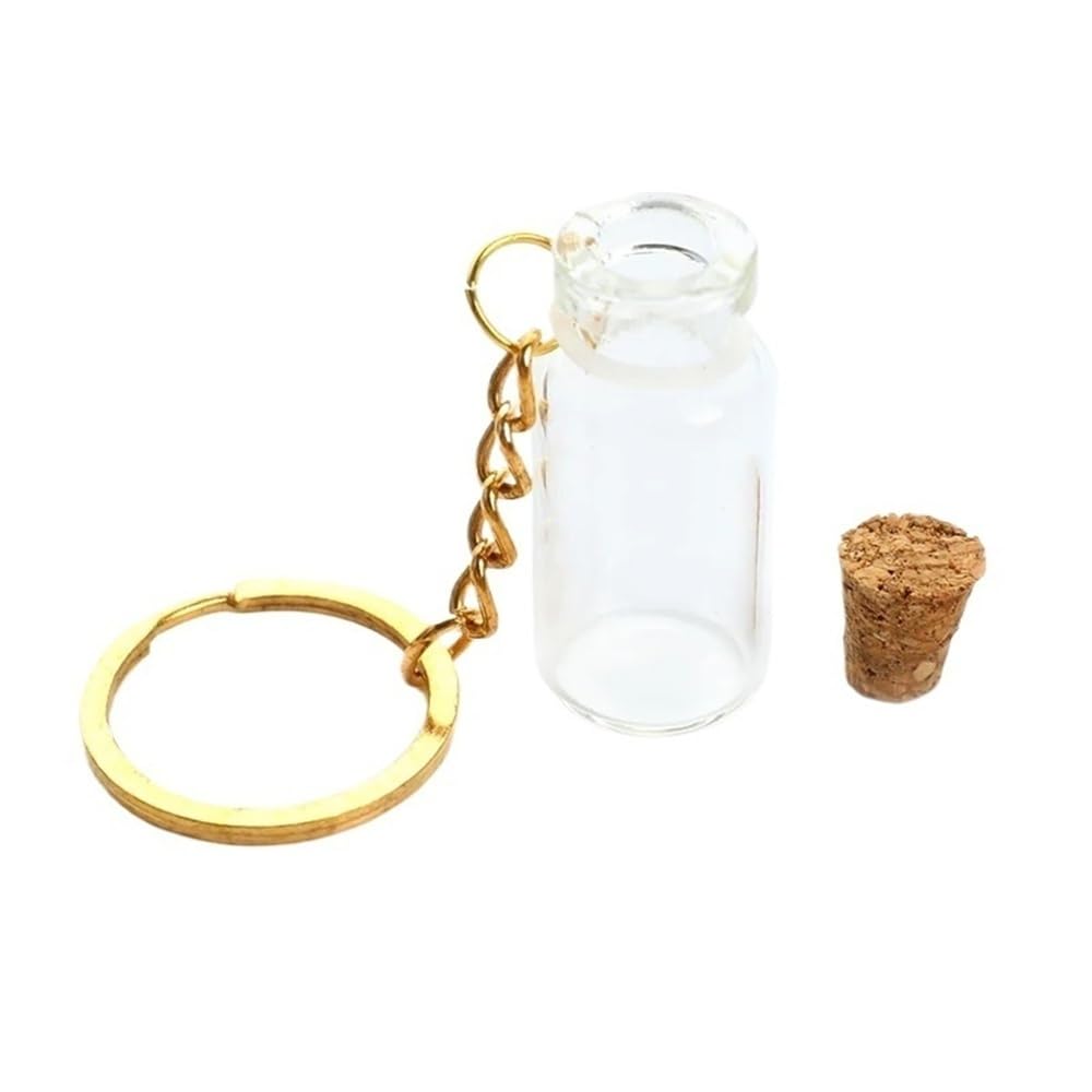 GOCENJIU Small Storage Vial 1 Set Mini Borosilicate Glass Bottle Tiny Vial 35x16mm, 2ml Transparent Small Jar with Cork for Pendant
