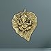 Charmy Crafts Metal Ganesha On Leaf, Wall Hanging Article for Wall Decor, Wedding Gifts, Best for Housewarming, Room Decor (Golden)