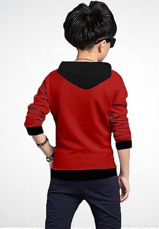 Image of Kids Boys & Girls Cotton Hooded Neck Full Sleeves Printed T-Shirt|Trendy Adventure Edition T Shirts for Kids