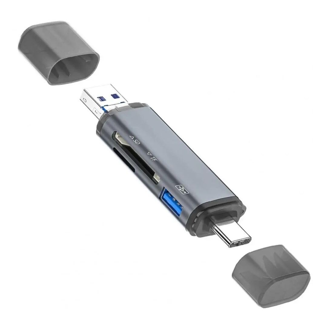 HB PLUS 3 in 1 SD Card Reader with USB Port That Works with laptops, Android Devices, Tablets, iPads, and PC adapters Micro SD/SD Card Reader Supporting Type C, USB 2.0, and Micro USB Interface.-image-27