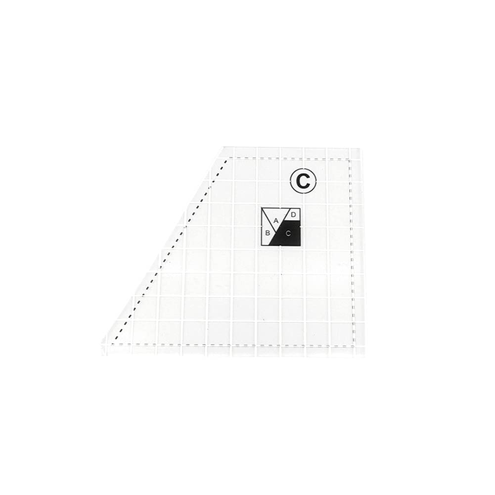 dauyavv - Set di 4 righelli trasparenti per trapuntatura e cucito, stencil fai da te in acrilico per cucito e patchwork