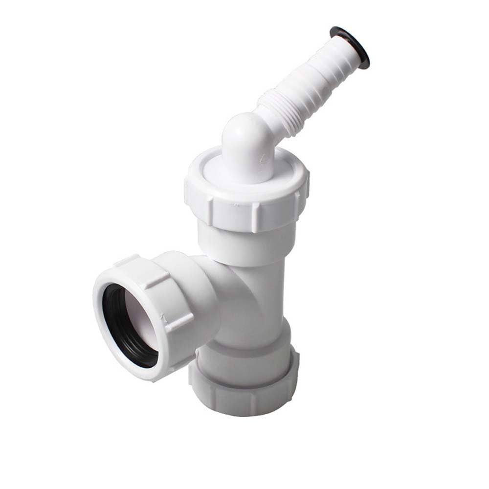 Hatoolha White Pipe Connector 40Mm Pvc Pipe Adapter With Horns 20Mm Bath Waste Pipe Joiner Waste Compression Fittings For Bath, Kitchen Sink, Shower Tray