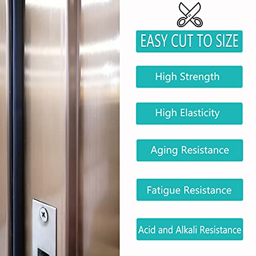 Gangdise Rubber Weather Stripping Seal Strip For Doors/Windows, Waterproof Self-Adhesive Weatherstrip Soundproofing Black 19.68 Feet #TOP5