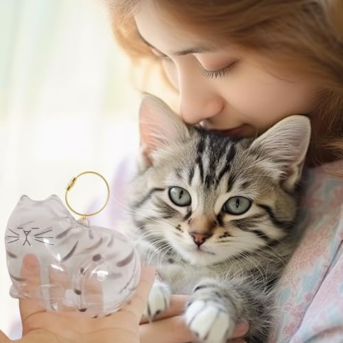 Abalorio con forma de gato para guardar recuerdos entrañables de mascotas 3