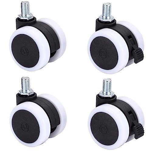 Roulettes pivotantes de 40 mm lot de 4 pour chaise et meuble sans frein
