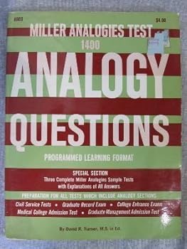 Paperback Miller Analogies Test : 1400 Analogy Questions Programmed Learning Format Book