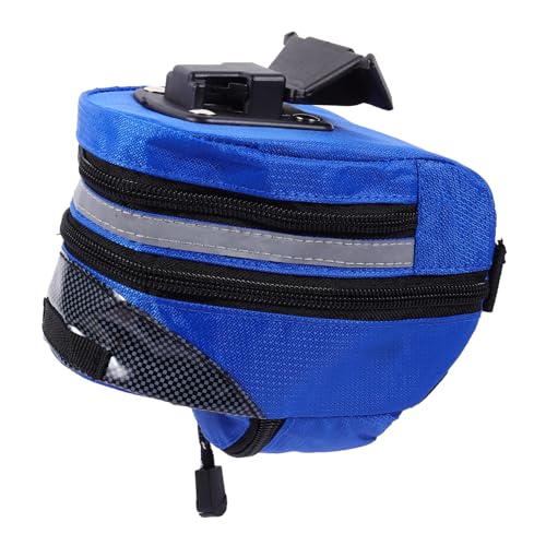 balacoo Mountain Bike Saddle Bag Cycling Tail Bag with Reflective Stripe for Night Riding Easy to Attach Remove Storage Pouch for Road Mountain and Folding