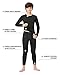 Rolimaka 2 Pack Youth Boys' Thermal Underwear Set Fleece Lined Compression Shirt Leggings Sports Tights Pants Big Kids' Base Layer M