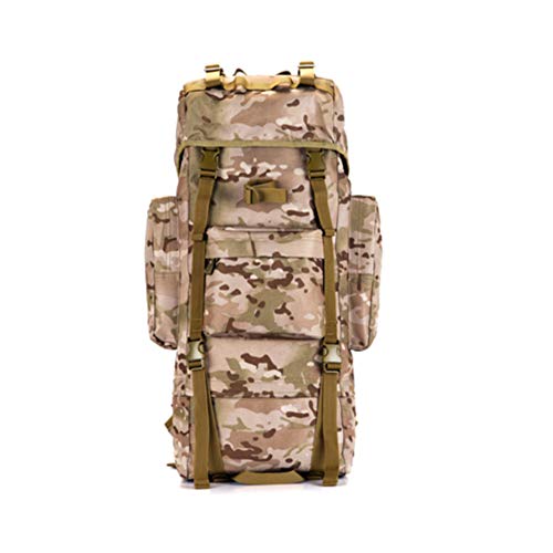 Kabxhueo Al Aire Libre 100l Gran Capacidad Mochila de Senderismo 900D Oxford Mochila Militar Mochila táctica montañismo Bolsa Camping Senderismo Militar Camuflaje Repelente al Agua,Camo 07 Cover
