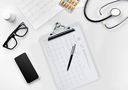 Better Office Products 45100 Clear Plastic Clipboards, 12 Pack, Durable, 12.5 X 9 Inch, Standard Metal Clip, Transparent thumb #2