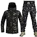 TAUIANE Zweiteiliges Skianzug Set FüR Herren, Softshelljacke FüR Herren, 2 Teiliger Snowboard Schneeanzug, wasserdichte MilitäR Kampfanzug Sets, Leicht, Outdoor, ReißVerschluss,Camouflage c,L