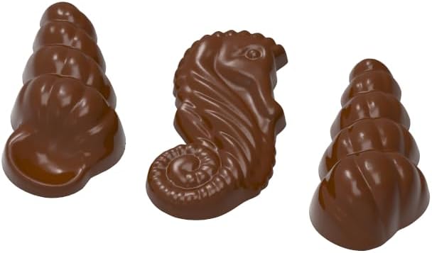 MFS Moldes de chocolate, moldes de policarbonato para chocolate, forma de conchas para barra de chocolate especial, moldes de policarbonato, mejor